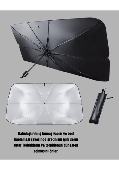 Katlanabilir Oto Güneşlik Şemsiye, Her Araca Uygun Isı Işık Koruması Standart