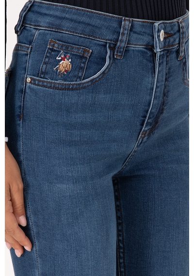 U.S. Polo Assn. Kadın Koyu Mavi Skinny High Waist Fit Jean Pantolon 50317616-DN0023