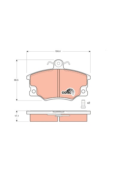 Fren Balatası - Alfa Romeo 155, 145, Panda, Punto, Tipo, Seicento, Croma, Barchetta, Uno, Palio, Ritmo, Tempra, Regata, Argenta, Egea - Trw-gdb458