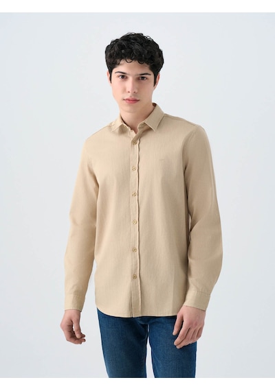 Loft Regular Fit Taş Erkek Gömlek Lf2038615 Taş