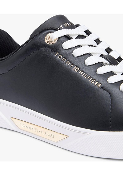 Tommy Hilfiger Leather Patent Kadın Platform Topuklu Sneaker-12040 Siyah