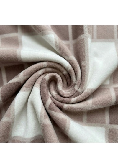 Prime Sleeks Kare Desenli Tv Battaniyesi 120x150 Cm Koltuk Şalı Diz Örtüsü - Pembe Pembe