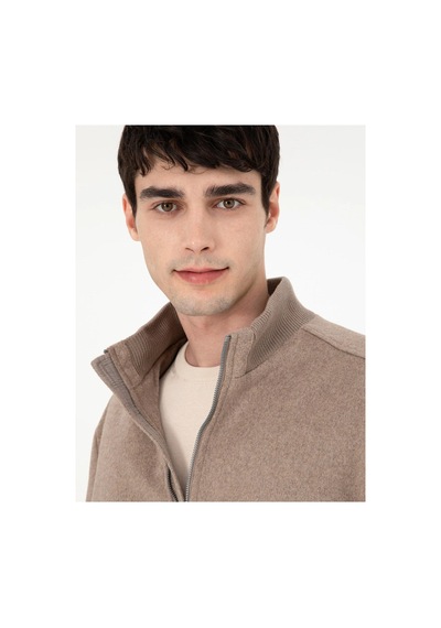 Pierre Cardin Erkek Mont %52 Yün Kapüşonsuz Ve Düz Desen 2039525 Bej