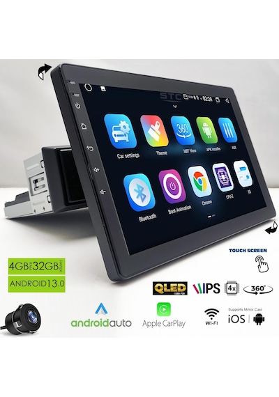Newfron Nf-h1r Android Ekran Multimedya 10.1 İnç 4+32gb Android 13 4 Çekirdek Oynar Başlık Diğer