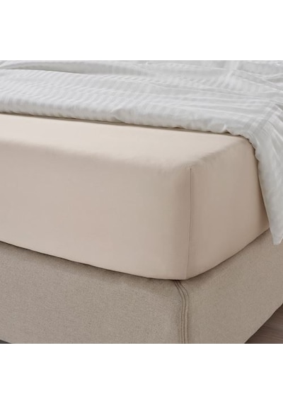 Ikea Nattjasmın 1 Çift Kişilik Çarşaf 180 X 200 Cm Bej