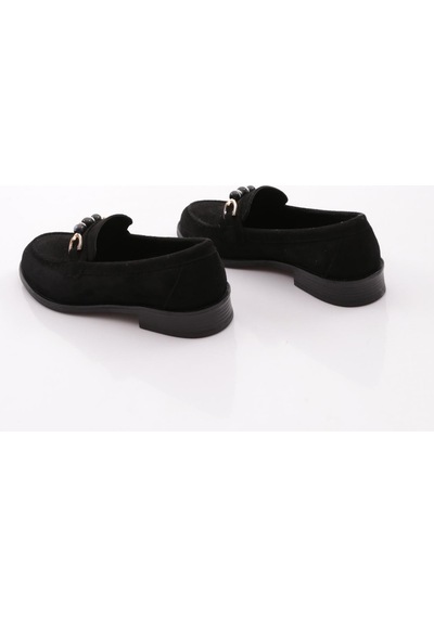 Dgn 2624412 Kadın Tokalı Loafer Ayakkabı Siyah