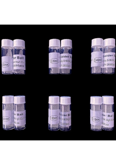 25k Sn96.5ag3cu0.5 217c Kurşunsuz Lehim Topu 0.40mm