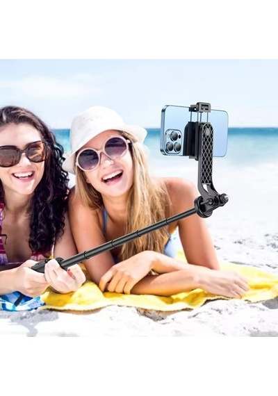 Fotoğraf Makinası Ve Telefon Takılabilen 2si 1 Arada 2.2m Uzayan Selfie Çubuğu Kumandalı Tripod 4490