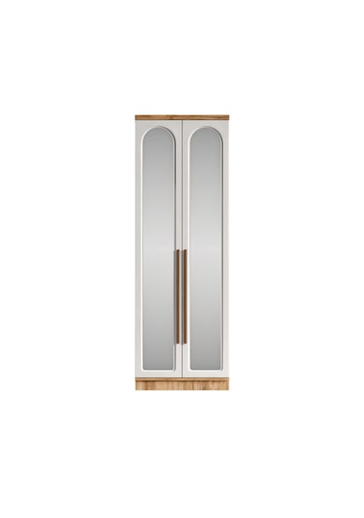 Flora 2 Kapaklı Aynalı Komple Mdf Gardırop - Elbise Dolabı Flora 2 Kapaklı Aynalı Komple Mdf Gardırop - Elbise Dolabı
