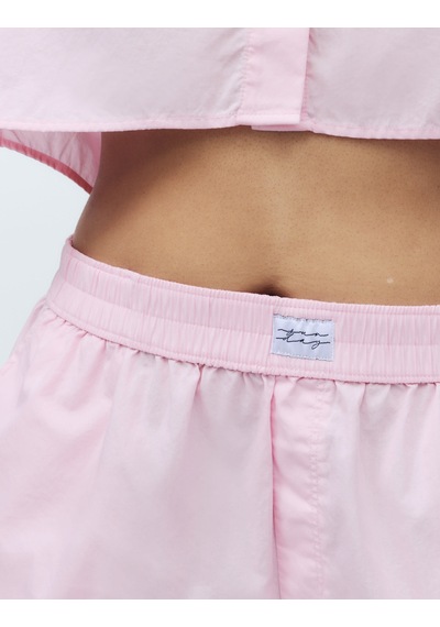 Marks & Spencer Saf Pamuklu Pijama Şort T37003482S Pembe