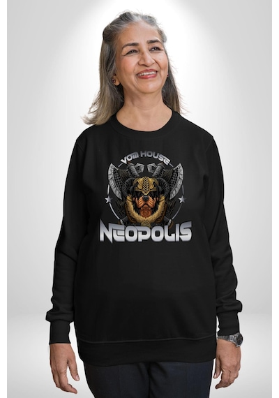 Neopolis Rottweiler Viking Unisex Siyah Sweatshirt Siyah