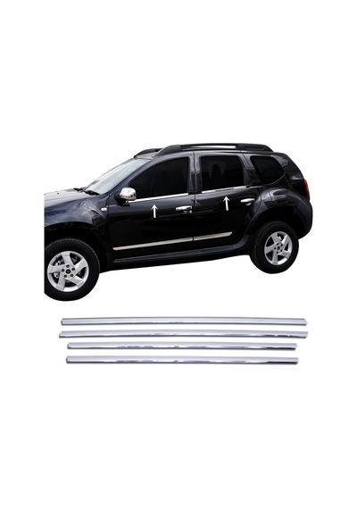 Dacia Duster Krom Cam Çıtası 4 Kapı P.çelik 2010-2017 Arası