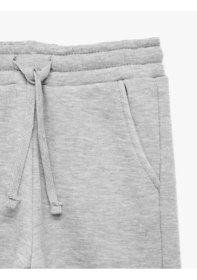 Koton Cep Detaylı Beli Lastikli Pamuklu Şardonlu Jogger Okul Eşofman Altı Gri 7wkb40063tk