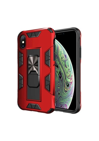 Apple Uyumlu iPhone X Kılıf Zore Volve Kapak Kırmızı