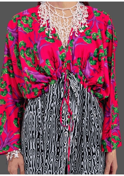 Mayovera Deniz Yıldızı Kimono Çok Renkli