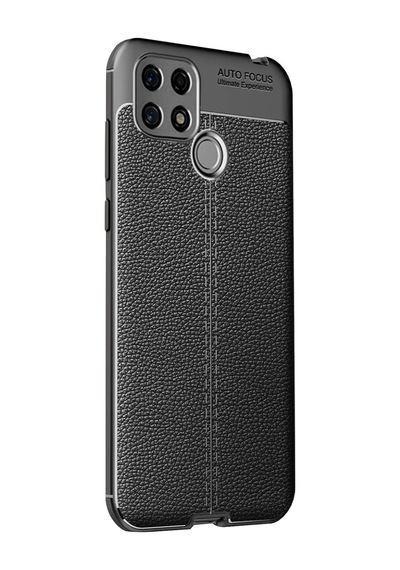 Microsonic Oppo A15s Kılıf Deri Dokulu Silikon