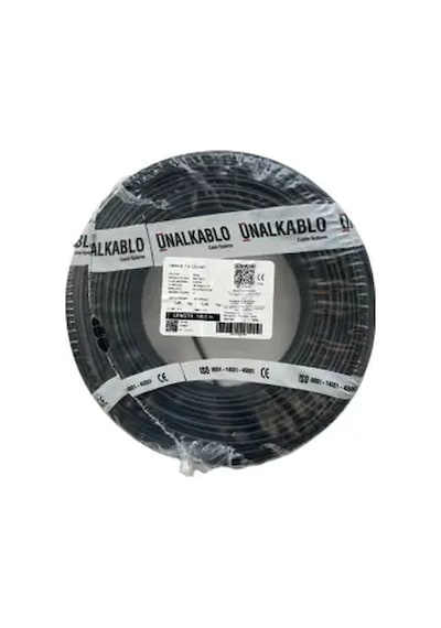 Ünal H07v-k 6-sh ,siyah 6mm²,1-damar/çok Telli 1mt Nyaf Kablo