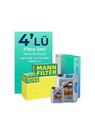 Mann Mercedes Cls250 Dizel Filtre Bakım Seti Liqui Moly Motor Yağlı (2011-2017) 4 Lü -