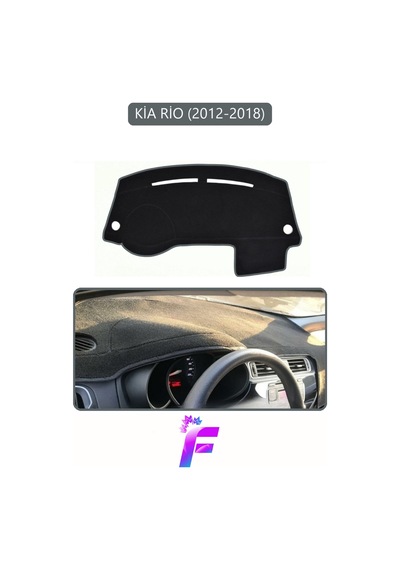 Kia Rio 2012-2018 Uyumlu Torpido Örtüsü Kolay Montaj Yansıma Önleyici Tam Koruma G74