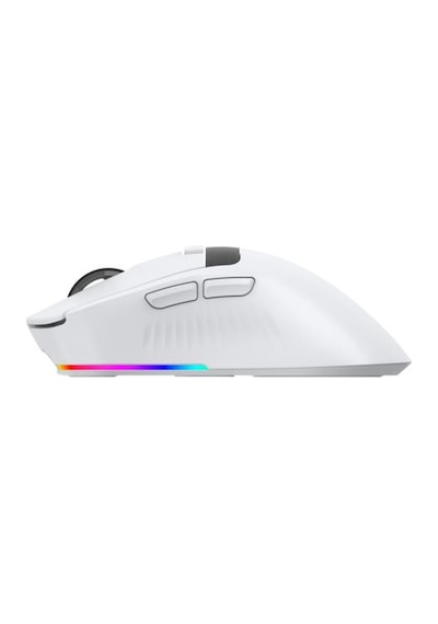Throne Raito Reflex 26000 Dpi Pixart Paw 3395 Oled Ekran & Makro Yazılım Ptfe Kaplama 59gr Rgb Kablosuz Gaming Mouse 2.4ghz + Bt + Type-c - Beyaz - Teşhir