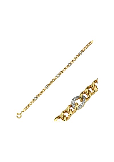 Altın Bileklilk 14K Gold Halat Tasarım 5 Mm Kalınlık Sarı Altın