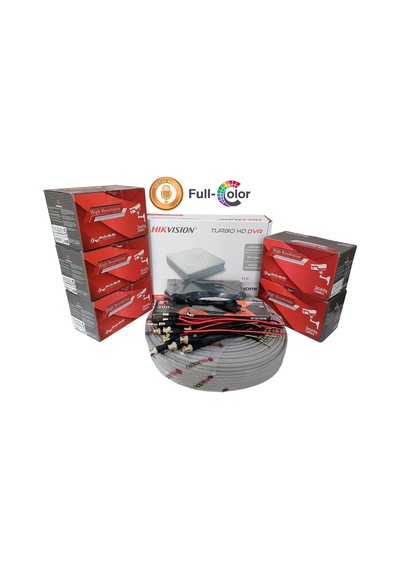 Hikvision 5'li Full Hd Güvenlik Kamerası Seti Mikrofonlu, Renkli Gece Görüşlü, Olay Anında Bildirim 38024476