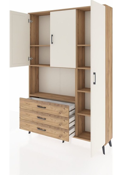 Arges Dolap 7 Raflı 3 Çekmeceli 3 Kapaklı 132x30x195 Çam-aytaşı/çam Aytası/atlas Çam Arges Dolap 7 Raflı 3 Çekmeceli 3 Kapaklı 132x30x195 Çam-aytaşı/çam Aytası/atlas Çam
