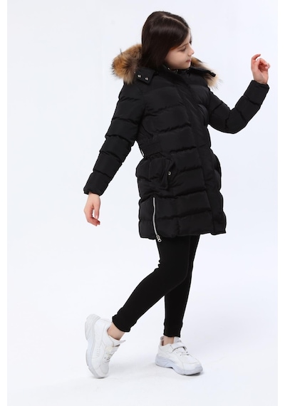 Benitto Kids Kız Çocuk Kaban 1249-siyah Siyah
