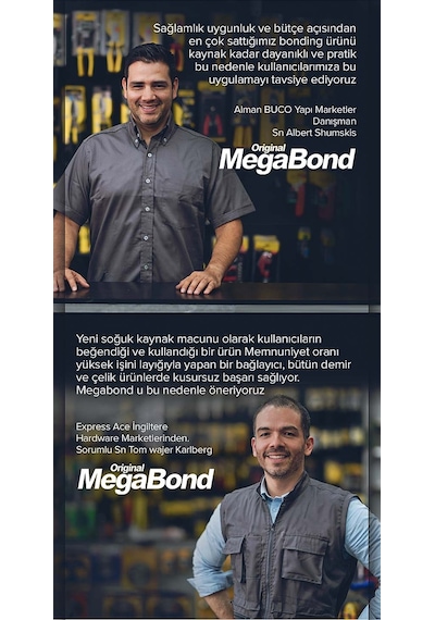 Megabond Kaynak Yapılmış Gibi Birleştiren Yapıştırıcı (3+2 Hediye Satış Paket )