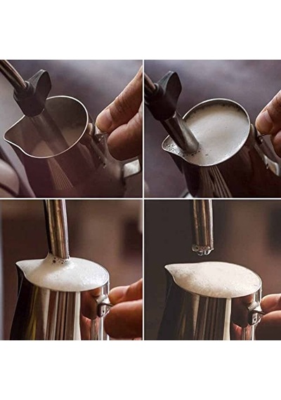 Epinox Paslanmaz Çelik Süt Potu - Kahve Potu - Pitcher Sütlük - Süt Köpürtücü - Köpürtme Kabı - 1000 Ml