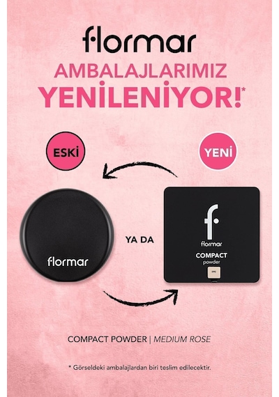 Flormar Yoğun Pigmentli Kompakt Pudra - Compact Powder - 090 Medium Rose - 8682536051309