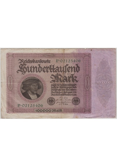 Almanya 100.000 Mark 1923 Çok Temiz.