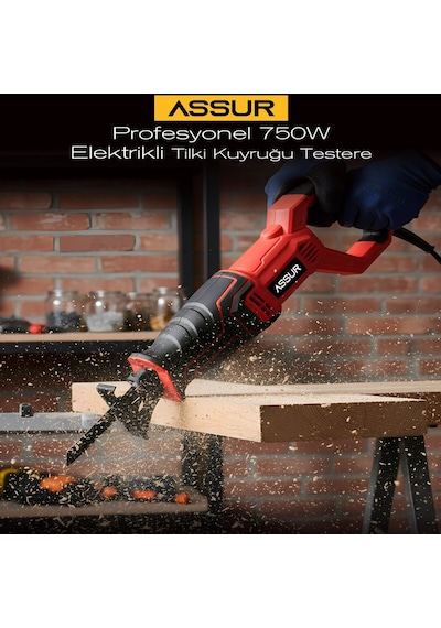 Assur Profesyonel Asr-616 Elektrikli Testere 230v 0-2800 Rpm Kırmızı Tilki Kuyruğu