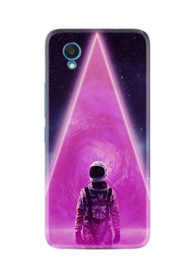 Alcatel 1 2022 Kılıf Resimli Desenli Silikon Platinium Series Astro Purple2 1907