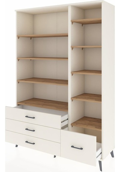 Hyperion Dolap 9 Raflı 4 Çekmeceli 132x44x195 Aytaşı-çam/aytaşı Aytaşı