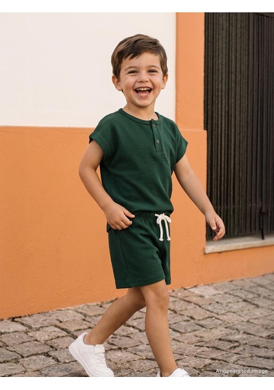 Civil Boys Dokulu 2-5 Yaş Takım - Yeşil Çam Yeşili