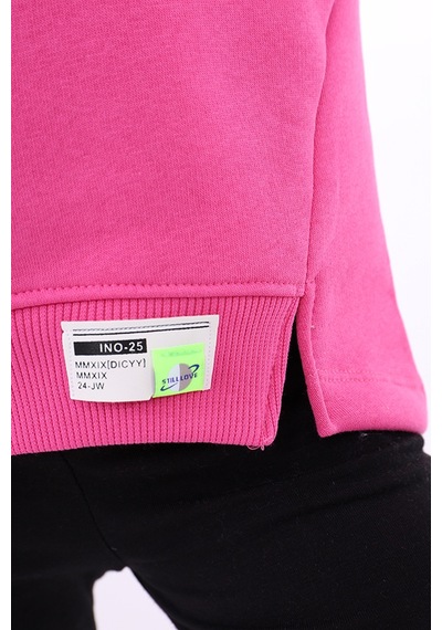 Toontoy Kids Toontoy Kız Çocuk Nakışlı Sweatshirt Fuşya