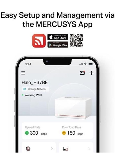 Mercusys Halo H37be 2-pack Wıfı7 Be6500 Dual Band Router 2-li Paket
