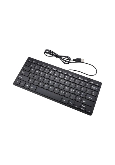 Yeni Siyah İnce Klavye Usb Bilgisayar Mini Klavye Kablosuz Değil Pc