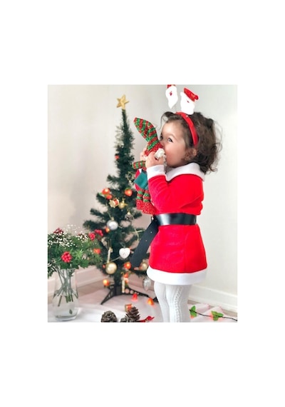 Chiristmas Yılbaşı Noel Çocuk Kostüm Elbise,noel Kız Çocuk Elbise Kırmızı