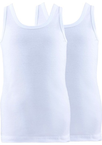 Blackspade 9396 Çocuk Erkek 2 Li Paket Atlet Beyaz Beyaz