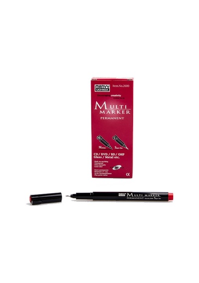 Marvy Asetat Kalemi Permanent S Seri Kırmızı 2600s-2 Çok Renkli