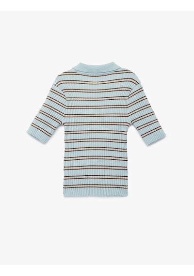 Koton Regular Fit Kısa Kollu Yarım Düğmeli Polo Yaka Triko Kazak Mavi Çizgili 6sak90067ht Mavi Koton Regular Fit Kısa Kollu Yarım Düğmeli Polo Yaka Triko Kazak Mavi Çizgili 6sak90067ht Mavi