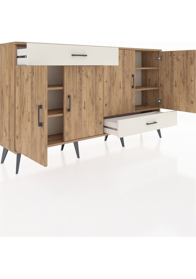 Arges Konsol 5 Raflı 2 Çekmeceli 4 Kapaklı 176x30x99 Çam-çam/ayta Çam-çam/aytaşı Arges Konsol 5 Raflı 2 Çekmeceli 4 Kapaklı 176x30x99 Çam-çam/ayta Çam-çam/aytaşı
