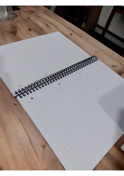 Note Çizgili Defter 160 Yaprak Spiralli A4 Siyah