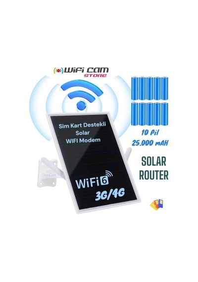 Solar Enerjili 3g/4g Dış Mekan Wıfı Router Modem Seti Sim Kart İle Kullanım-124958