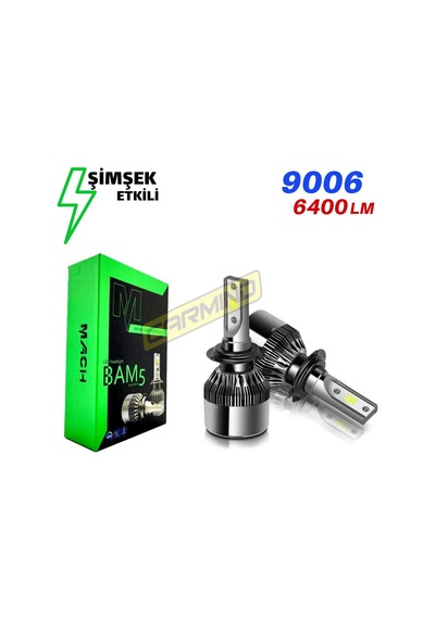 Mach Bam5 9006 Led Xenon Şimşek Etkili 6400 Lm