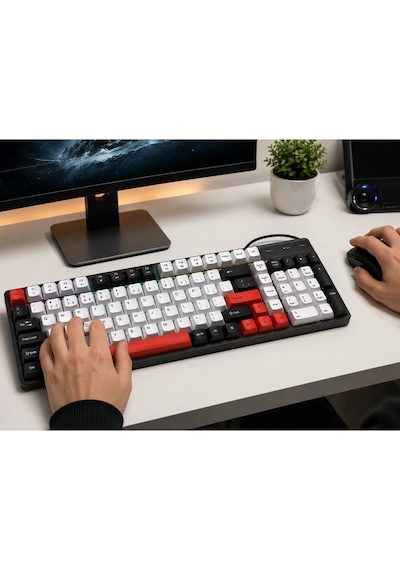 Jedel K30p Usb Kablolu Aydınlatmalı Gaming Oyuncu Ve Ofis Klavyesi Kompakt Tasarım
