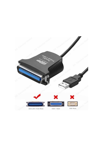 Usb/Lpt Paralel Port Ieee 1284 Yazıcı Adaptör Kablosu
