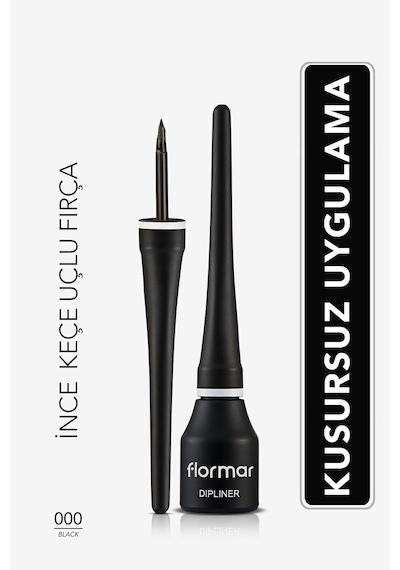 Flormar Ekstra İnce Keçe Uçlu Yarı Mat Dipliner 000 Black